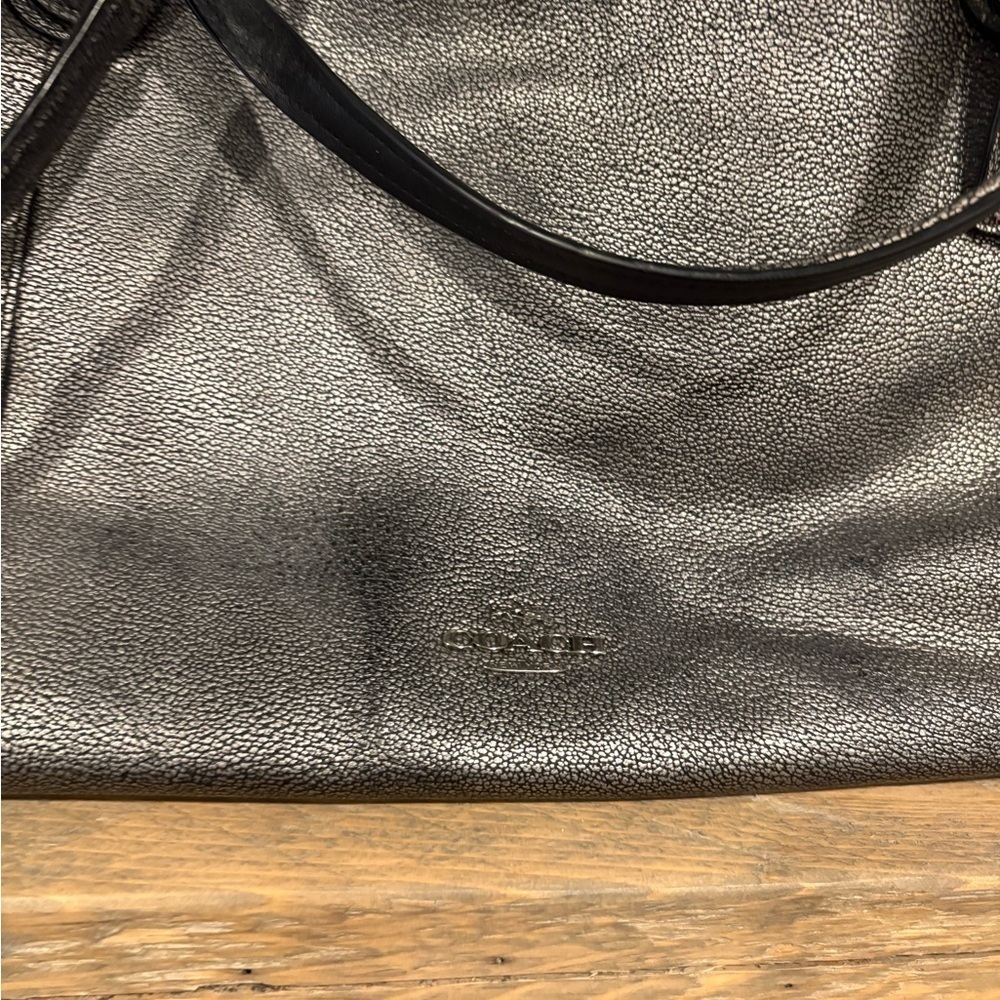 Coach Edie Gunmetal Purse - Picture 2 of 7